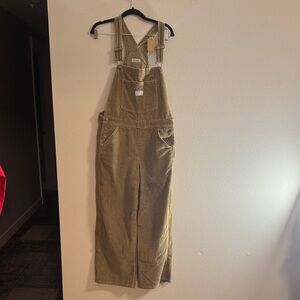 Levi's Corduroy Baggy Overalls Tan Corduroy Overalls
